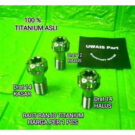 Jual Baut Banjo Titanium Kaliper Banjo Ke Master Rem Drat HALUS Dan