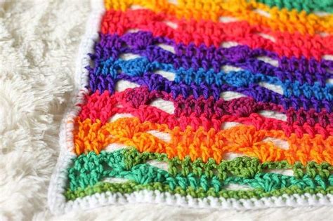 Rainbow Crochet Blanket Pattern - Easy Crochet | Crochet blanket ...