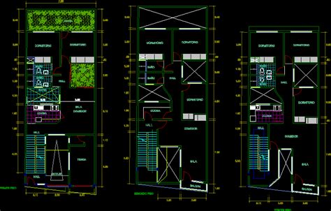 Planos De Edifico Multifamiliar En Dwg Autocad Vivienda Multifamiliar