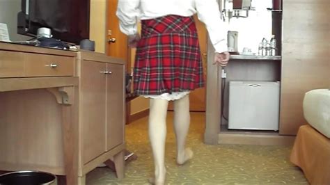 Red Tartan Skirt And Slips Hanging Gay Crossdresser Porn Xhamster