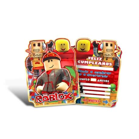 Tarjetas De Invitaci N Roblox Adquierelo Solo En Globos Yuli