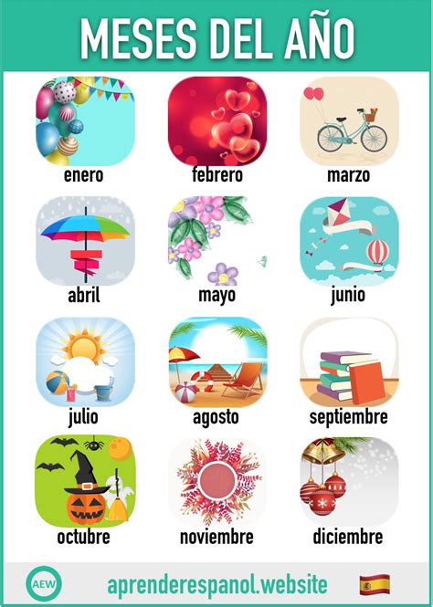 Meses del año en español Aprender español