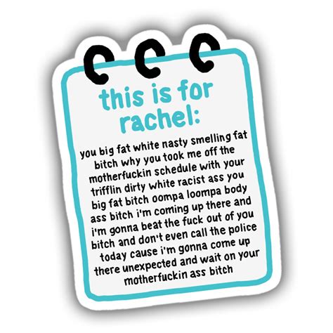 This Is For Rachel Sticker – TikTokMerch