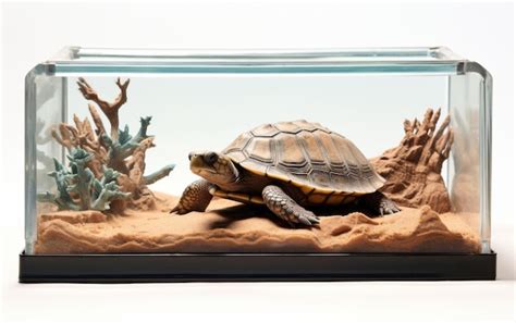 Premium Photo | Turtle in an Aquarium With Rocks and Plants