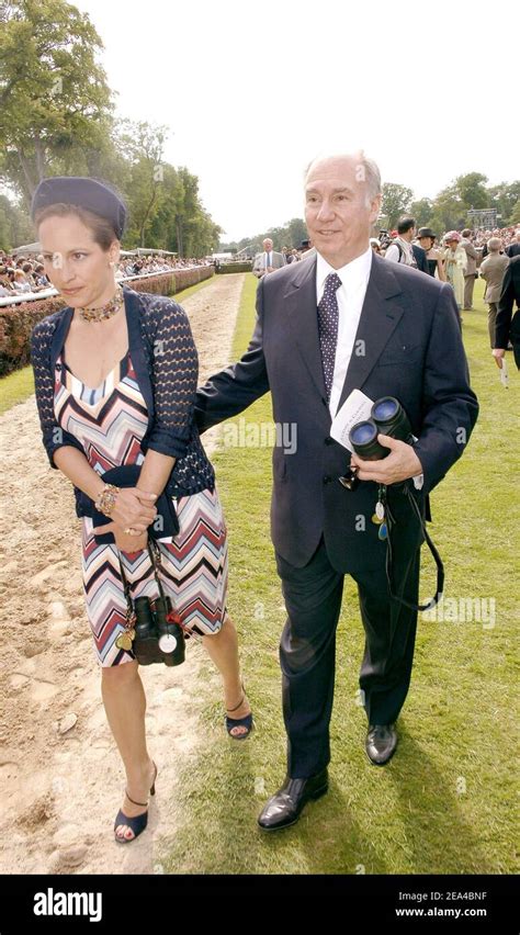 Ismaelien charismatic leader Prince Karim Aga Khan and his daughter ...