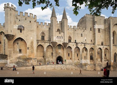 Palais Des Papes Papal Castle In Avignon France Stock Photo Alamy