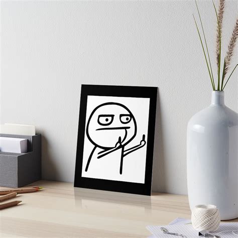 Funny Fuck Middle Finger Troll Face Meme Poster Art Board Print By