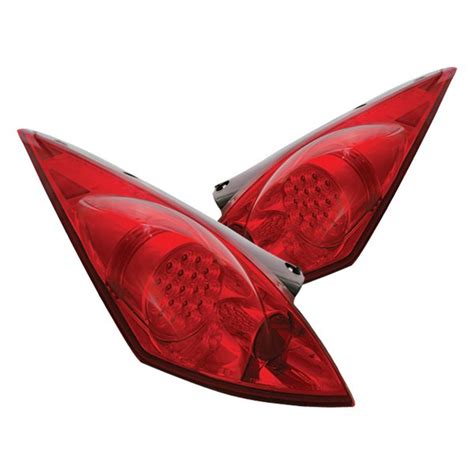 IPCW® LEDT-1110R2 - Nissan 350Z 2003 Chrome/Ruby Red LED Tail Lights