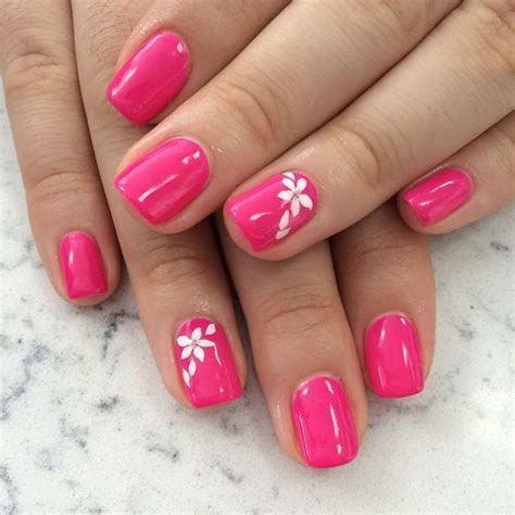 Pink Nails With White Flowers Pictures Photos And Images For Facebook