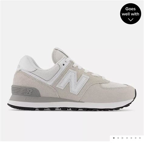 New Balance Women S Grey And White Trainers Depop