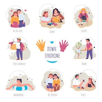 Premium Vector | Down syndrome kids activities and lifestyle vector