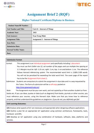 Assignment Guidance Assignment Guidance Task Review