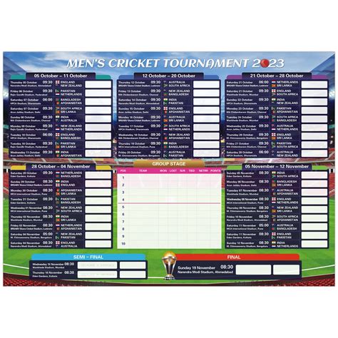 Buy Ahfulifetournament Wallchart For World Cup Party Decoration India