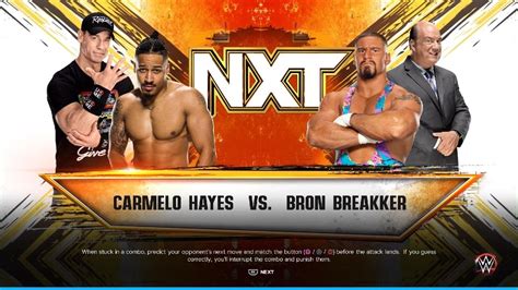 Carmelo Hayes W John Cena Vs Bron Breakker W Paul Heyman Nxt Youtube