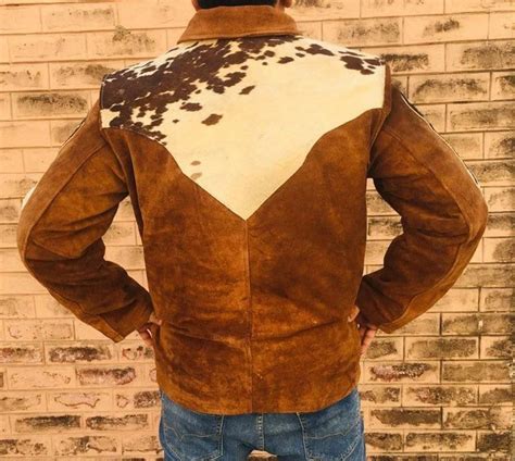 Mens Native American Leather Jacket Suede Handmade Indian Buckskin And