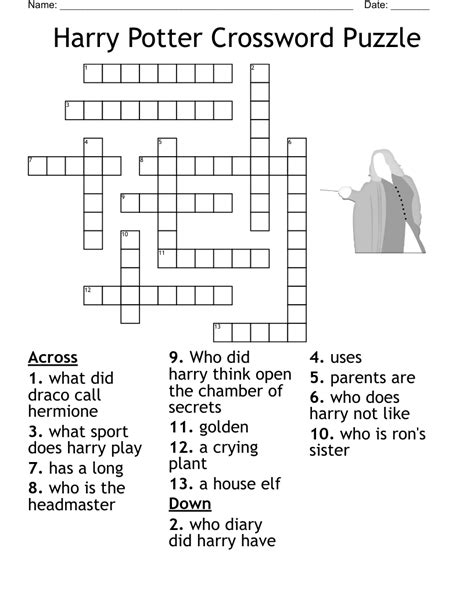 Printable Harry Potter Crossword Puzzles