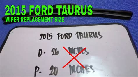 🚗 🚕 2015 Ford Taurus Wiper Blade Replacement Size 🔴 Youtube