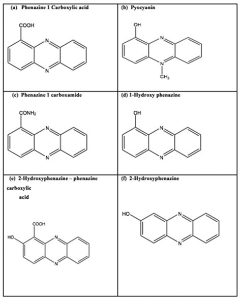 6. Some phenazine derivatives synthesized by Pseudomonas. (a) Phenazine ...