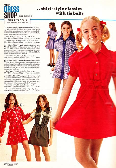 Sears 1974 Catalog Vintage Girls Clothes Vintage Mini Dresses