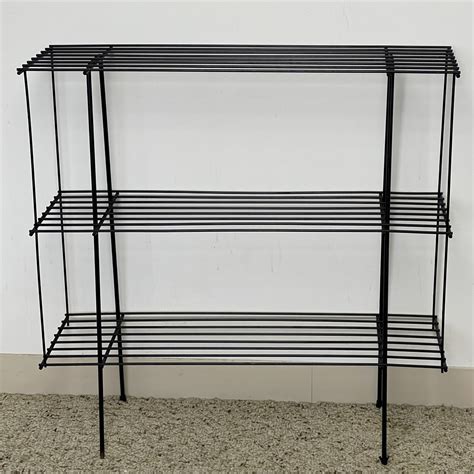 Blazing Auctions 1960 S Black Wire Rack Bookshelf