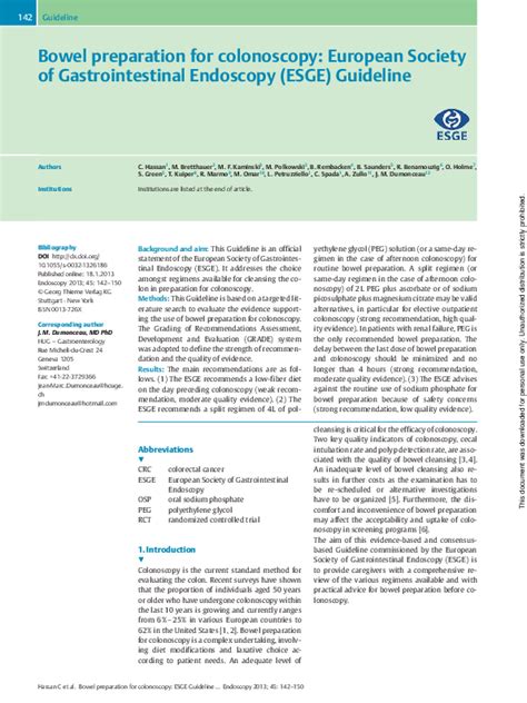 Pdf Hassan 2013 Endoscopy Jm Dumonceau