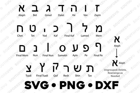 hebrew alphabet printable