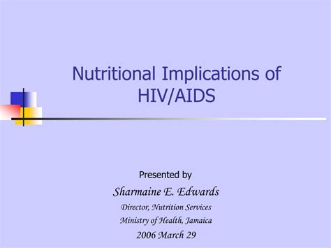 Ppt Nutritional Implications Of Hivaids Powerpoint Presentation