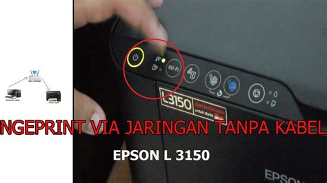 Setting Printer Epson L3150 Via Wifi Jaringan Tanpa Kabel Youtube