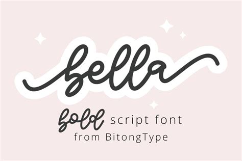 Bella - A bold bouncy script font