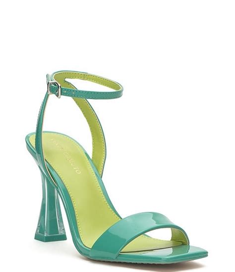 Vince Camuto Rabenie Patent Leather Ankle Strap Ice Cube Heel Dress