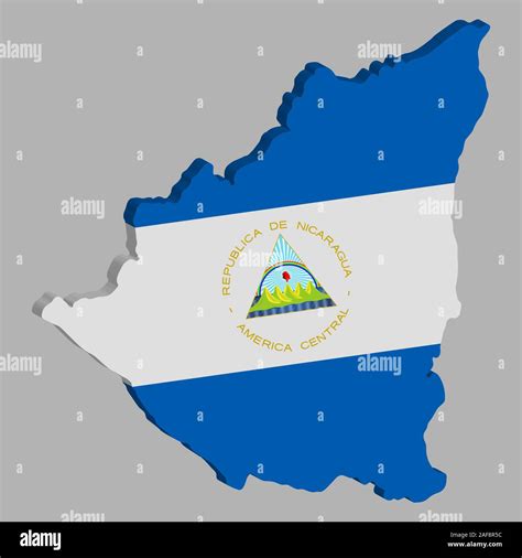 Mapa 3d De Nicaragua Bandera Ilustración Vectorial Eps 10 Imagen Vector De Stock Alamy