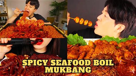 Spicy Seafood Boil Mukbang Asmr Compilation 🦐🔥🥵 L Lets Eat With