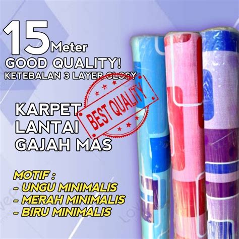 Jual Karpet Lantai Murah 1 Roll 15 Meter Motif Minimalis Biru Merah