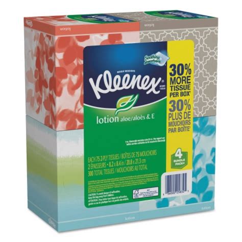 Kleenex Soothing Lotion Facial Tissues 4 Count 300 Ct Frys Food Stores