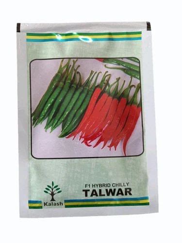 Green And Red Kalash Talwar F1 Hybrid Chilli Seed Packaging Type