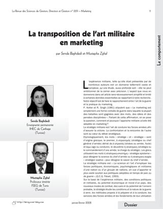 L Art Militaire Et Marketing Pdf