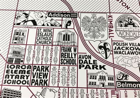 Avondale Map: Chicago Art Prints for Sale — Joe Mills Illustration