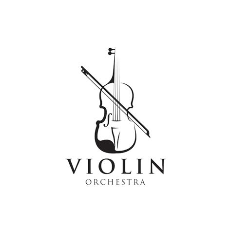 Premium Vector Stylized Violin Icon Logo Vector