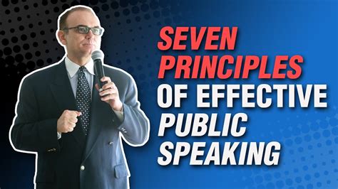 Seven Principles Of Effective Public Speaking Mitch Carson Public