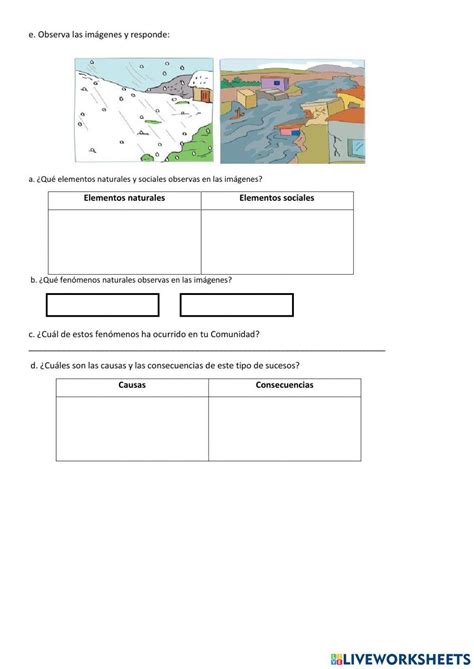 Fenómenos Naturales Estherka15 Live Worksheets