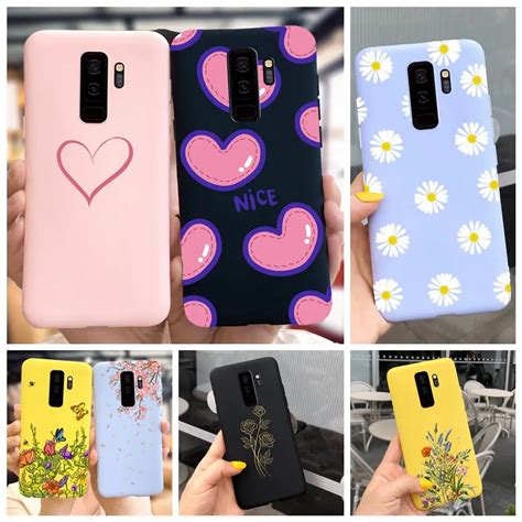 For Samsung Galaxy S9 Plus Phone Case Slim Matte Cute Love Heart Back Cover For Samsung