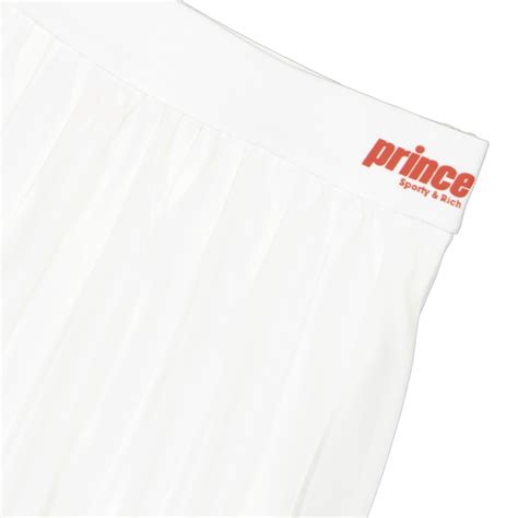 Prince Sporty Pleated Skirt White Red Subtype