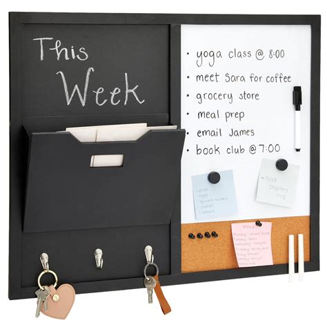 Juvale Message Command Center & Wall Mounted Organizer, Family Office ...