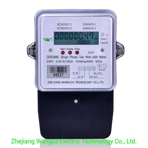 Single Phase Two Wire Electronic Energy Meter Kwh Energy Metersingle Phase Watt Hour Meter 1