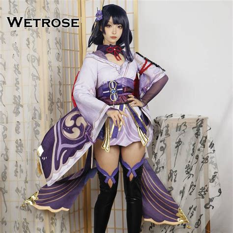 Jual Wetrose Hq Raiden Shogun Ssr Cosplay Costume New Electro