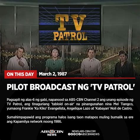 Abs Cbn News On Twitter Onthisday In 1987 Napanood Sa Kauna Unahang