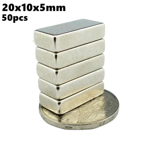 Super Powerful Neodymium Magnets 20x10x5mm N35 Rare Earth NdFeB 50pcs