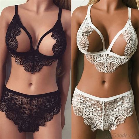 Sexy Perspective Lace Black White Women Sling Intimate Lingerie Bra