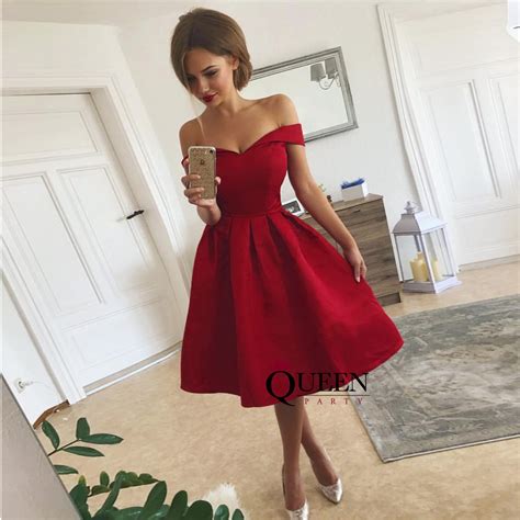 Collection 99 Pictures Red Off The Shoulder Dress Short Latest