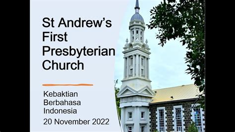 St Andrew S First Presbyterian Kebaktian Tahun Baru Minggu 01 Januari